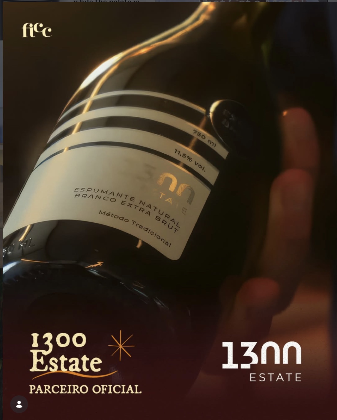Espumante da vinícola 1300 State, em Cunha